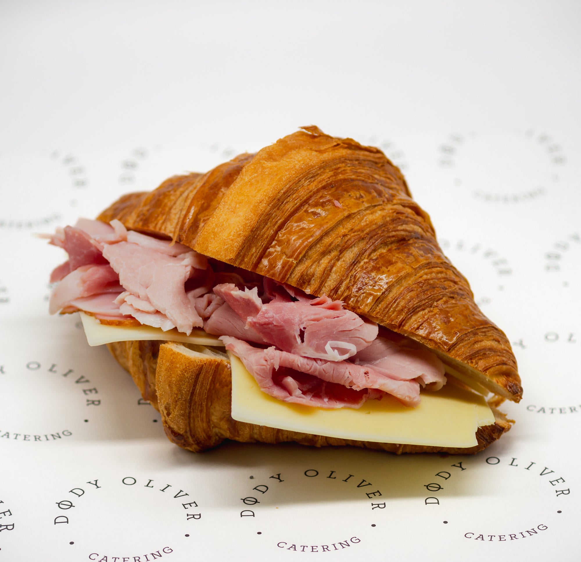 Butter Croissant with Shaved Leg Ham & Swiss Cheese