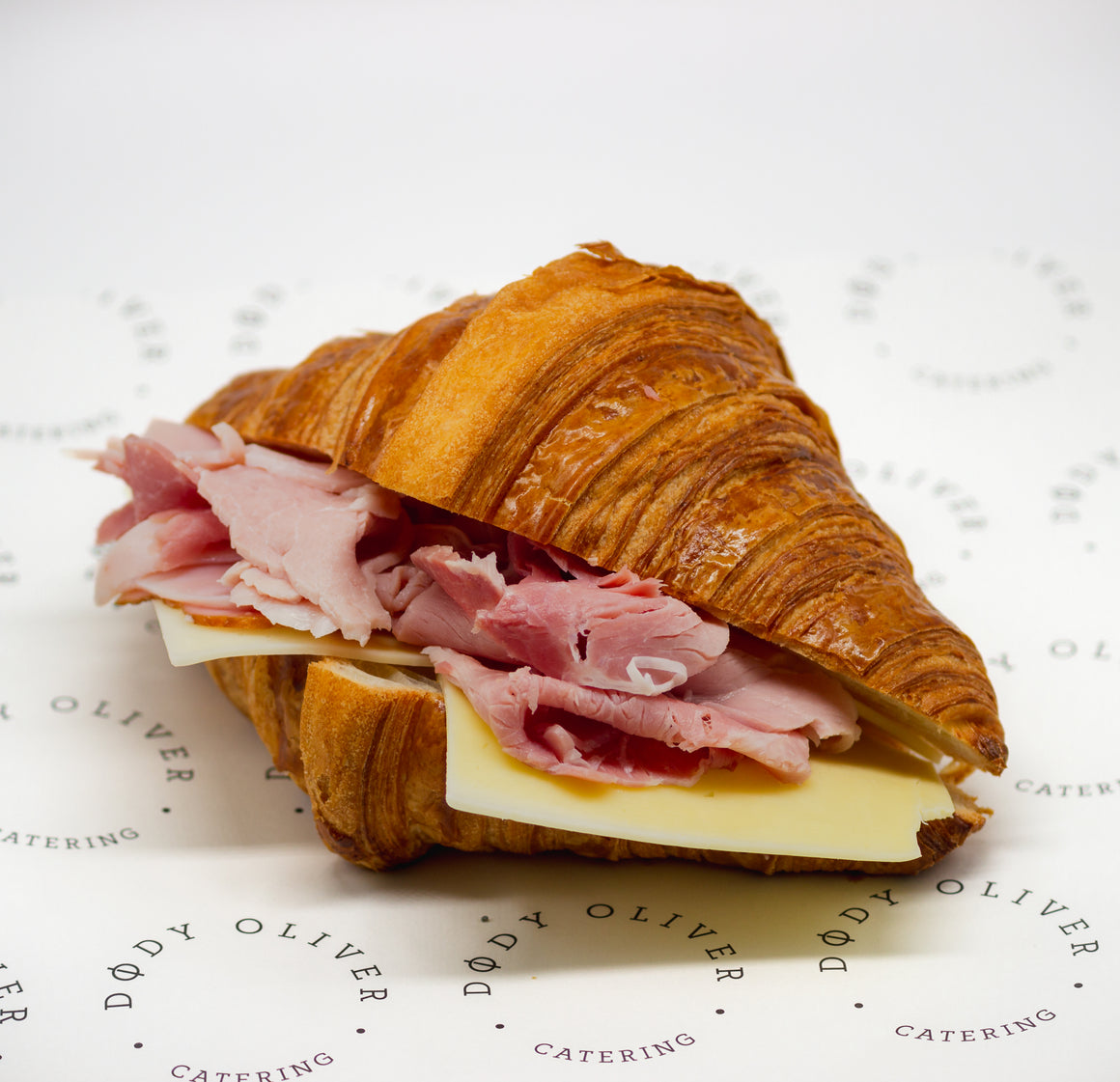 Butter Croissant with Shaved Leg Ham & Swiss Cheese