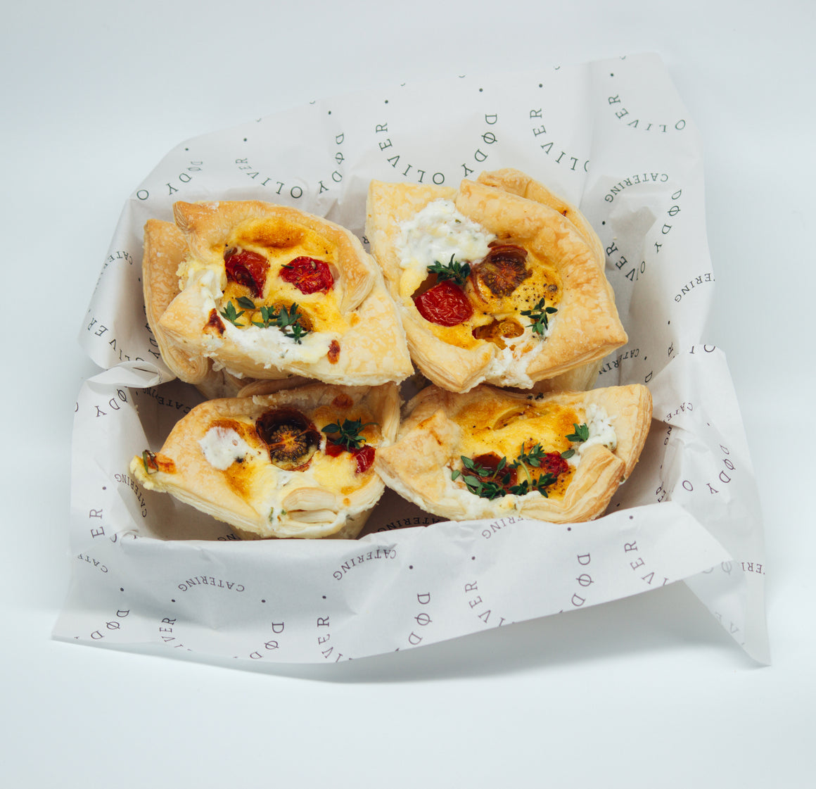 Spinach, Smoked Tomato & Goats Cheese Tart